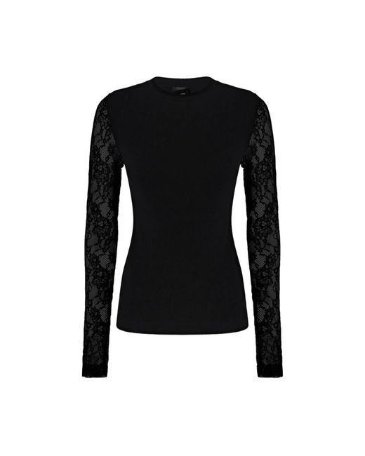 Pinko Black Long Sleeve T-Shirts
