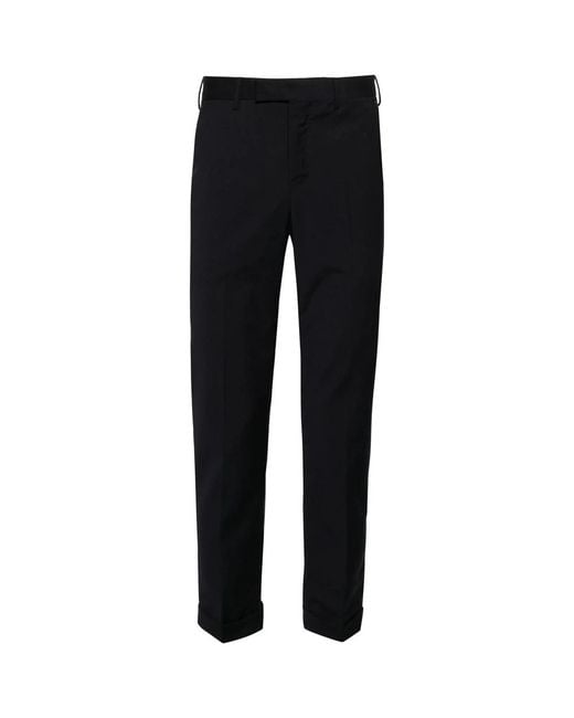 PT Torino Black Suit Trousers for men