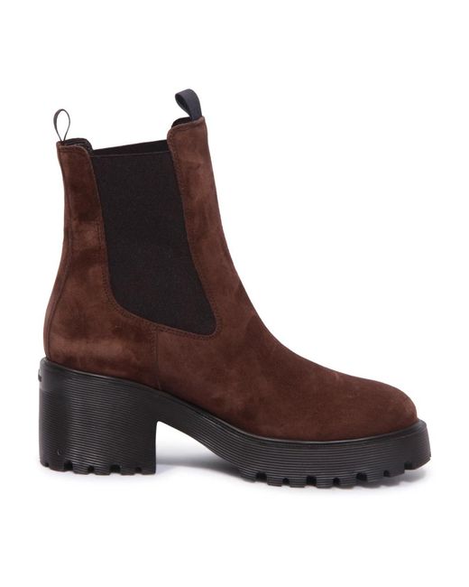 Hogan Brown Heeled Boots