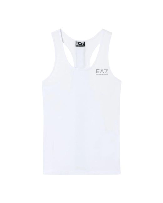 Sleeveless Tops EA7 de color White