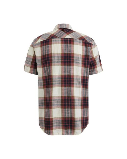 PME LEGEND Herringbone Check Esben Casual Hemd in Brown für Herren