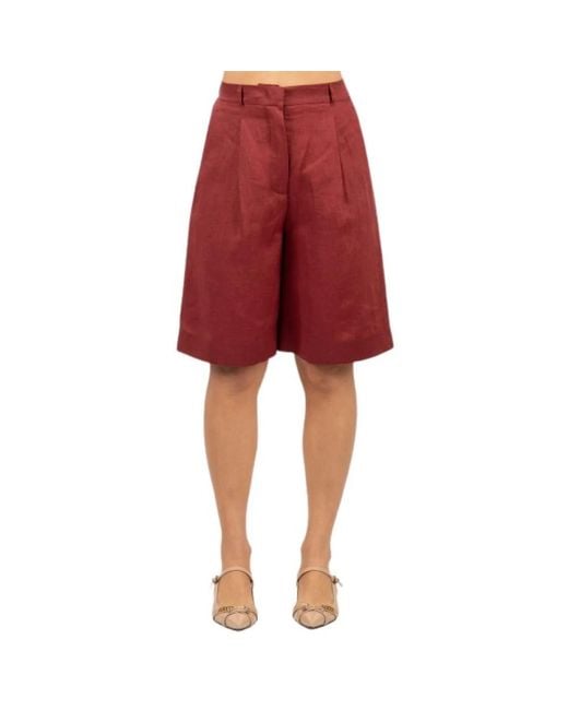 Max Mara Red Casual Shorts