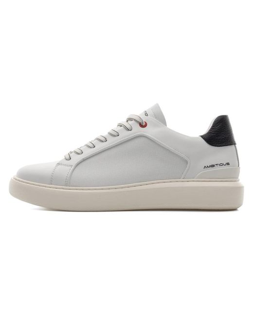 Ambitious Schoenen ,Wit ,Leer Eclipse Panel Sneaker in het Gray voor heren