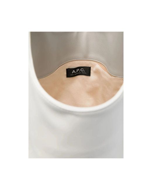 A.P.C. Gray Graue schultertasche mit innentasche