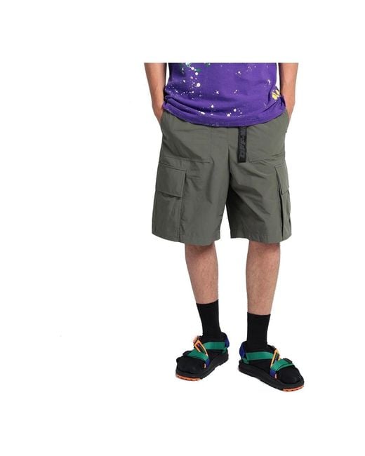 Off-White c/o Virgil Abloh Green Relaxed Fit Bermuda Shorts With Removable Belt for men