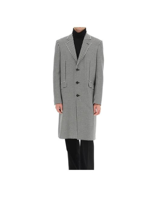 Alexander McQueen Gray Single-Breasted Coats for men