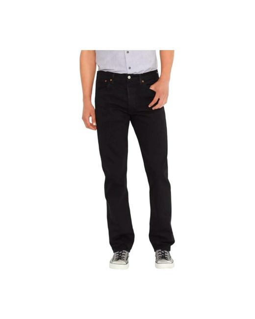 Levi's Black Straight Fit Jeans for men