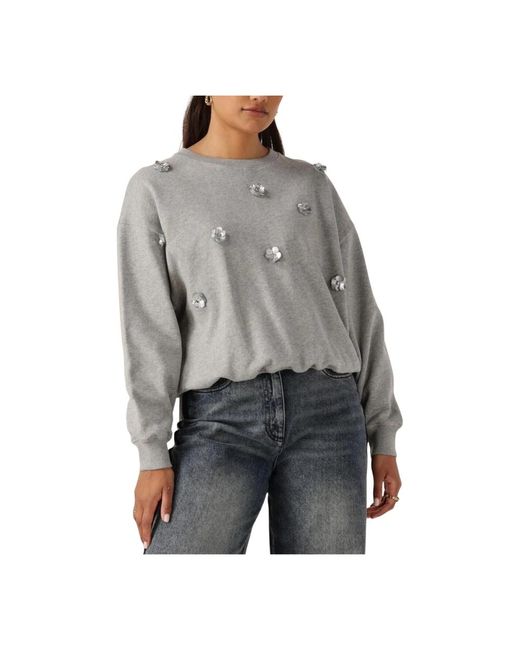 Nukus Beatriz Pullover Flower in het Gray