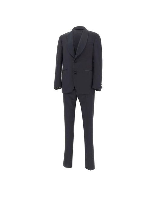 Corneliani Black Single Breasted Suits for men