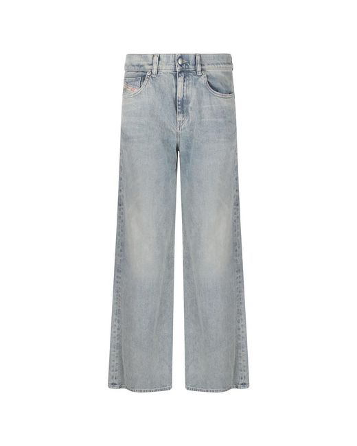 DIESEL Gray Wide Jeans