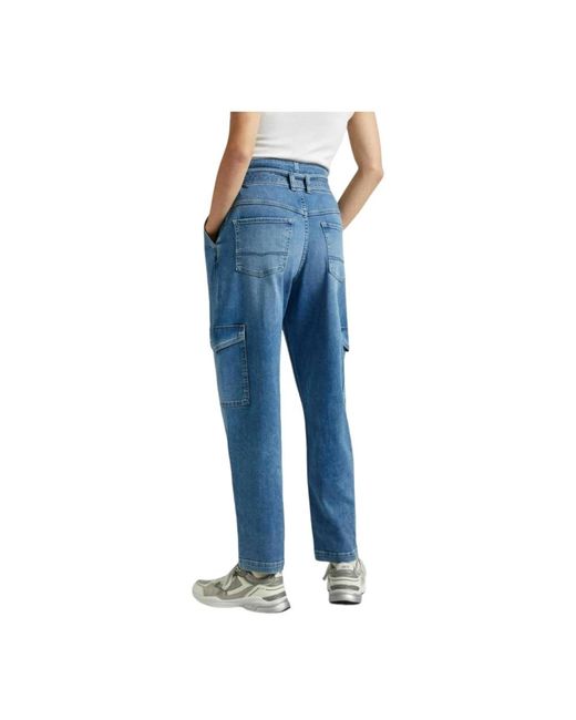 Pepe Jeans Blue Blaue utility tapered jeans
