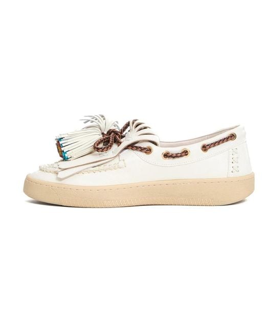 Elena Iachi White Sailor Shoes