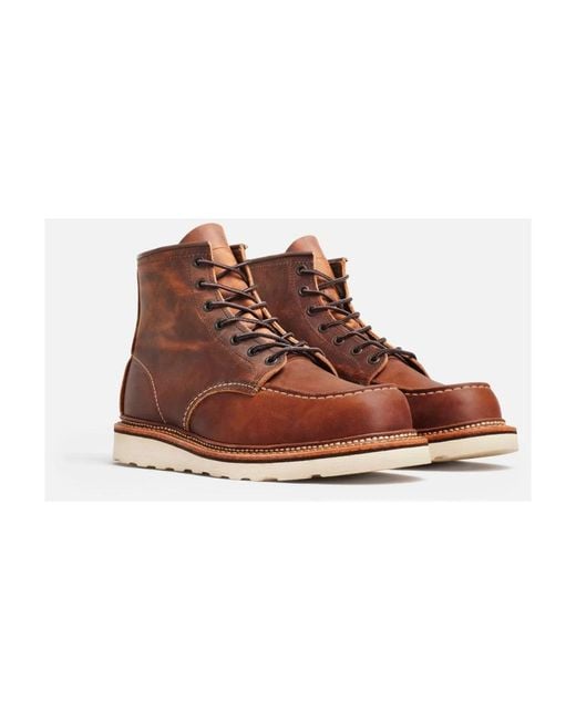 Red Wing Brown Lace-Up Boots for men