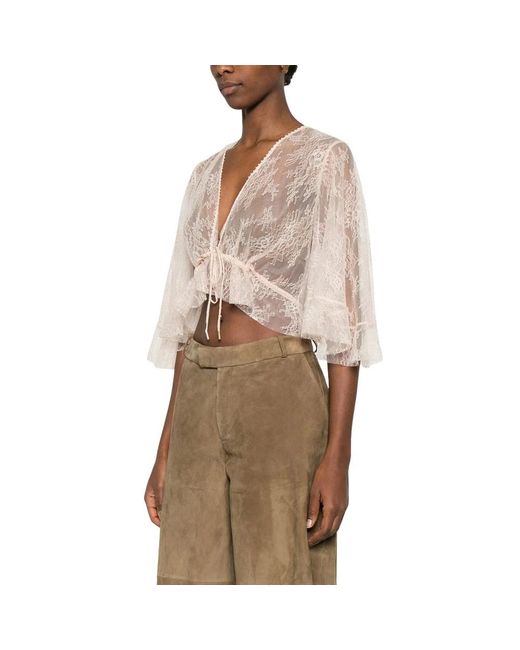 Alberta Ferretti Brown Blouses