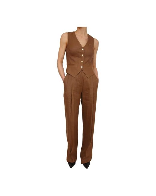 Elisabetta Franchi Brown Waistcoats