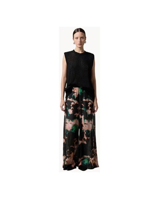 Roberto Collina Green Weite Palazzo Hose Rost