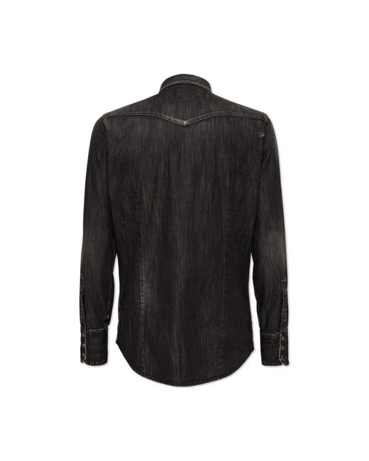 DSquared² Black Denim Shirts for men