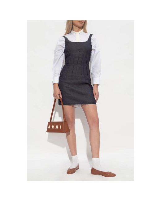 Marni Kleedjes ,Blauw ,Denim Denim Jurk in het Blue