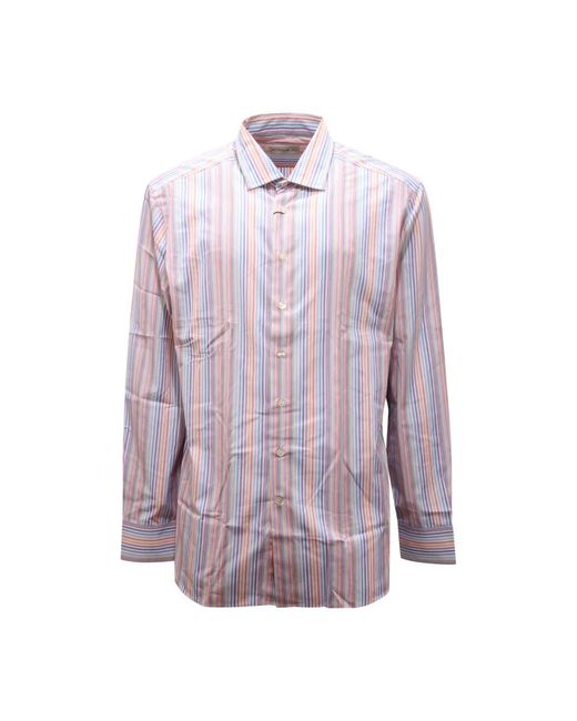 Etro Gestreept Regular Shirt in het Purple voor heren