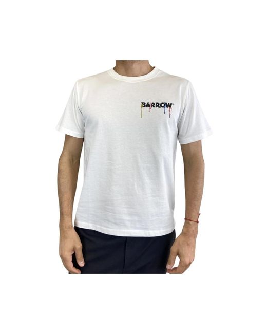 Barrow Weißes t-shirt mit kurzen ärmeln in White für Herren