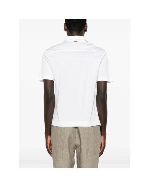 Polo Shirts Zegna de hombre de color White