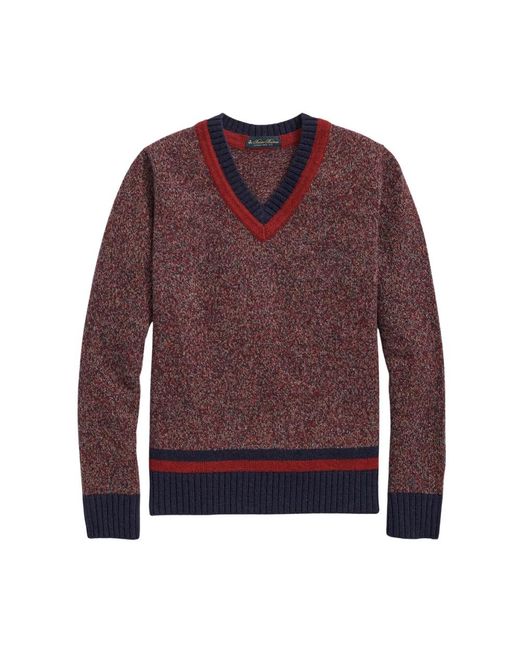 Brooks Brothers Purple V-Neck Knitwear for men
