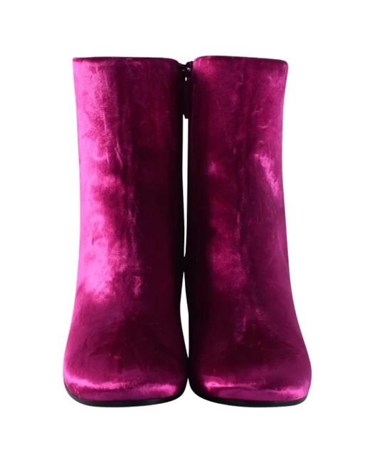 Balenciaga Purple Heeled Boots