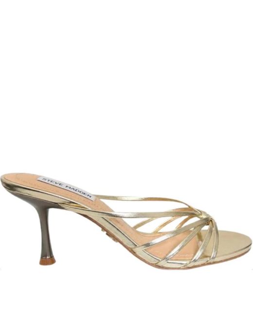 Steve Madden Natural Heeled Mules