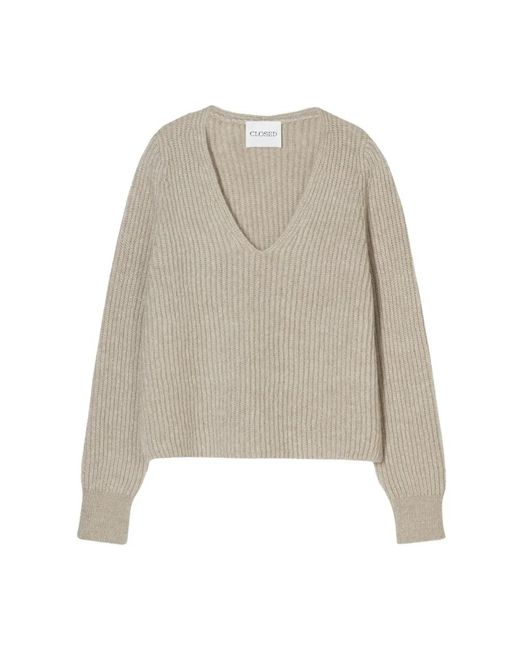 Closed Natural V-Neck Knitwear