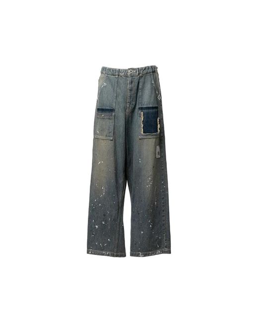 Maison Mihara Yasuhiro Gray Wide Trousers for men