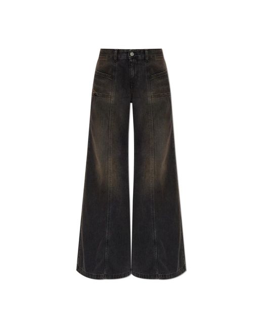 Wide Jeans DIESEL de color Black