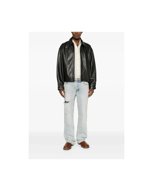 Cole Buxton Black Leather Jackets for men