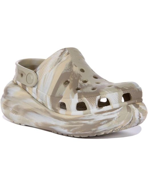 CROCSTM Gray Marbled Croslite Platform Clogs