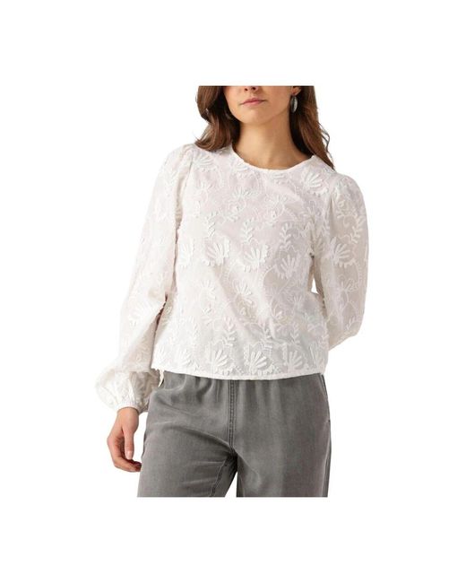Object Gray Elegante Weiße Bluse