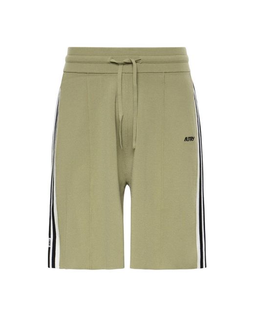 Autry Green Casual Shorts for men