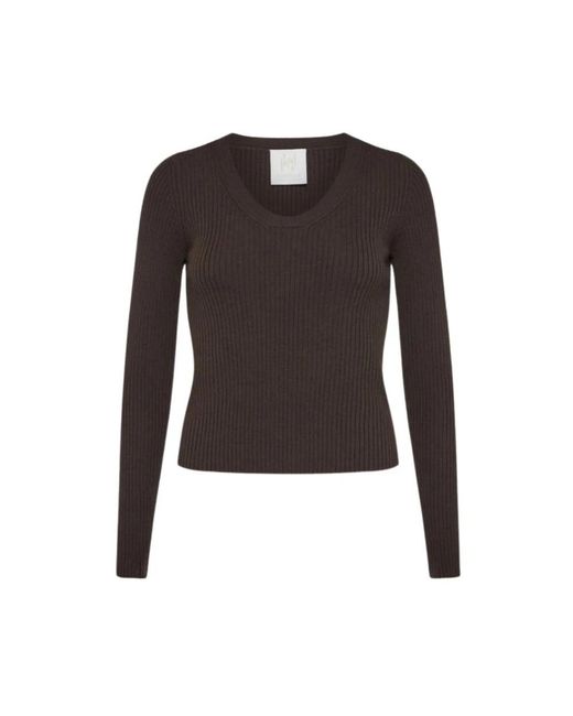 Marella Black Round-Neck Knitwear