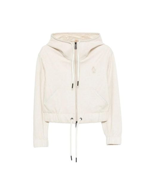 Moncler White Zip-Throughs