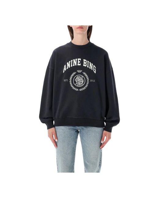 Anine Bing Black Sweatshirts