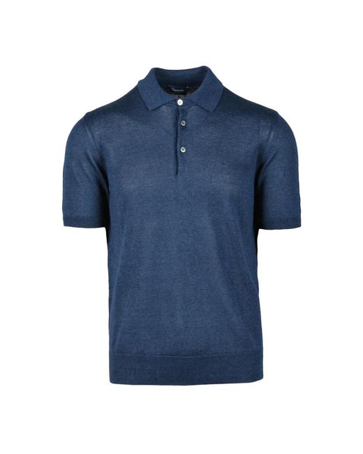 Drumohr Blue Polo Shirts for men