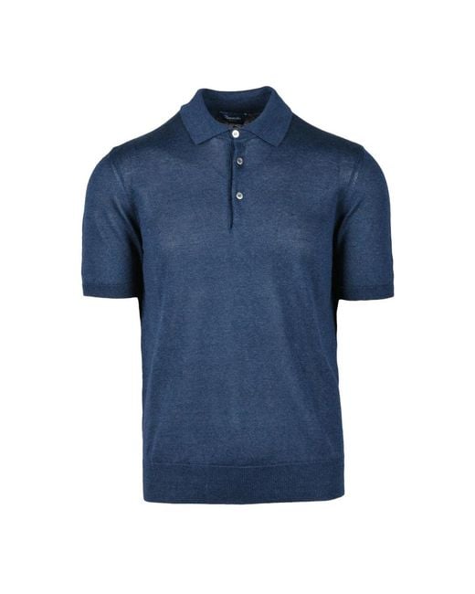 Drumohr Tops ,Blauw ,Katoen Maglia in het Blue voor heren