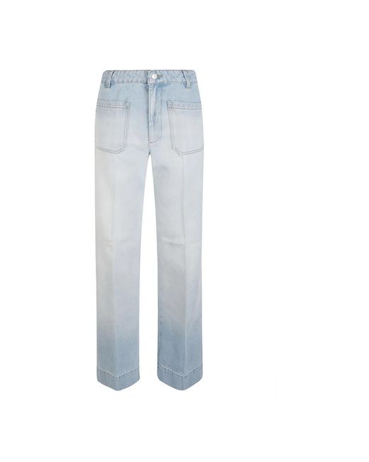 Victoria Beckham Blue Straight Fit Jeans