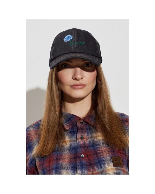 KENZO Black Tulpen-Stickerei-Cap