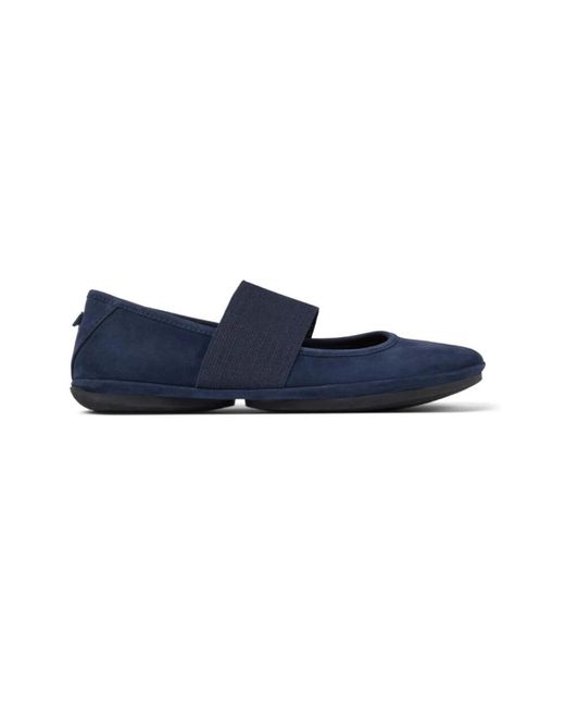 Camper Blue Blaue Slip-On-Ballerinas Mit Eva-Innensohle