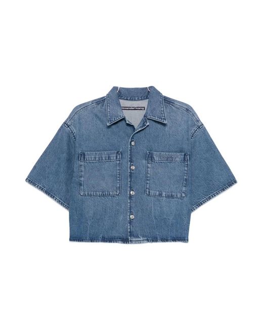 Alexander Wang Blue Denim Shirts