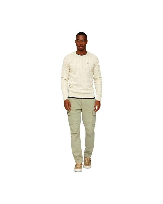 Aeronautica Militare Green Slim-Fit Trousers for men