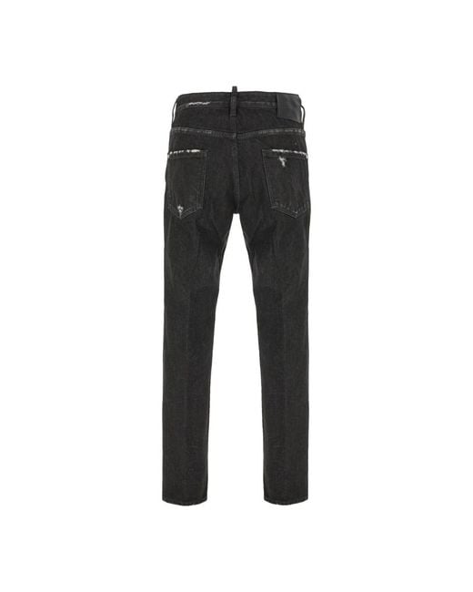 DSquared² Black Slim Fit Jeans for men