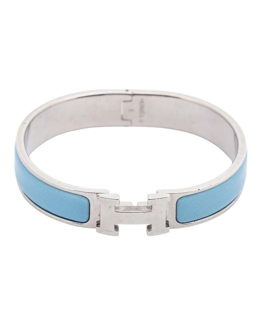 Hermès Blue Clic H Bracelet