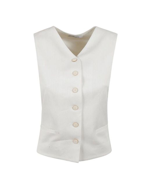 Max Mara White Vests