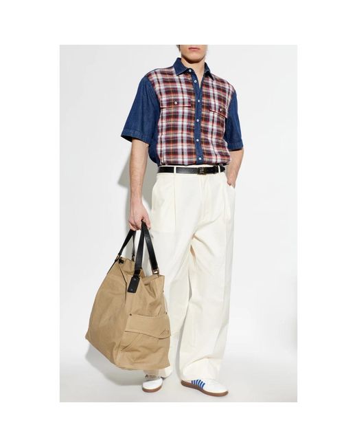 DSquared² Geruit Denim Overhemd in het Blue voor heren