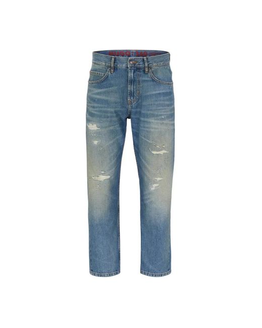 HUGO Blue Straight Fit Jeans for men